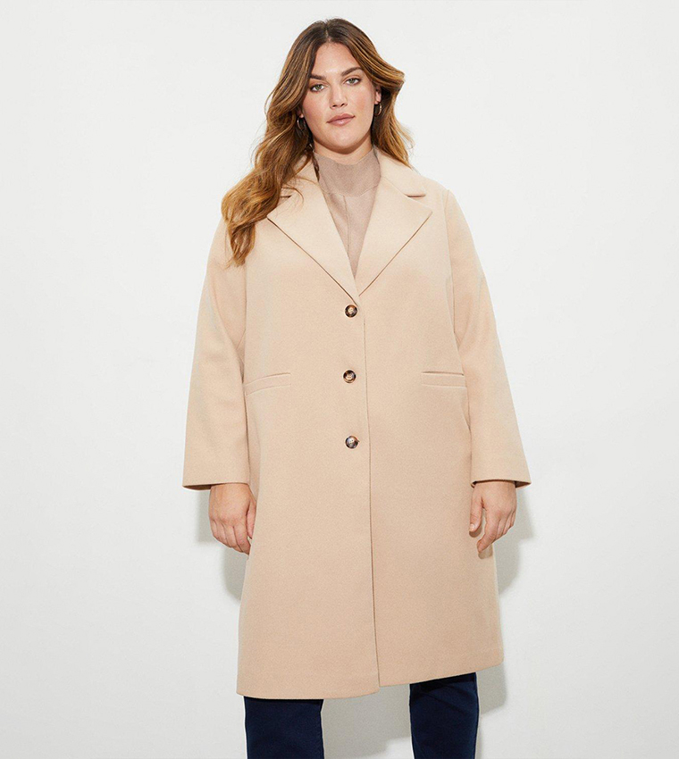 Beige boyfriend cheap coat