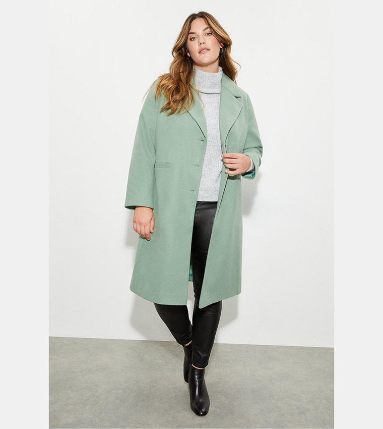 Curve Relaxed Single Breasted Boyfriend Coat