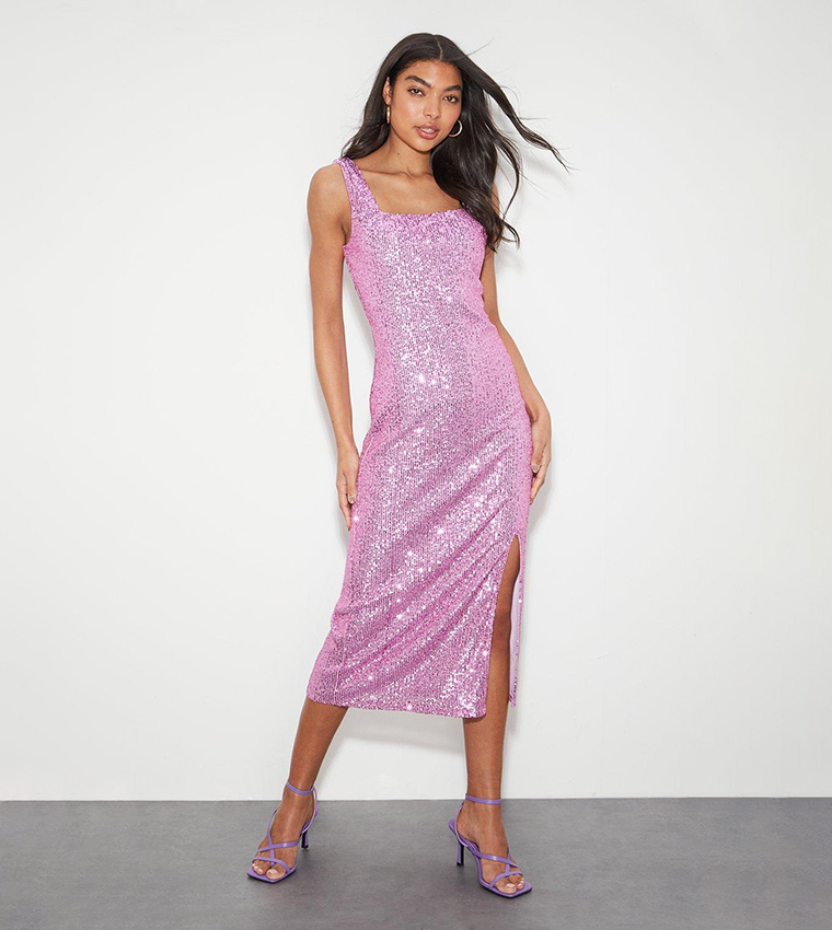 Dorothy perkins pink sequin dress hotsell