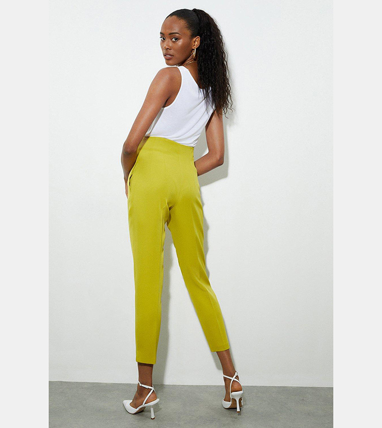 Buy Dorothy Perkins Tall High Waisted Slim Fit Trousers In Green 6thStreet Kuwait