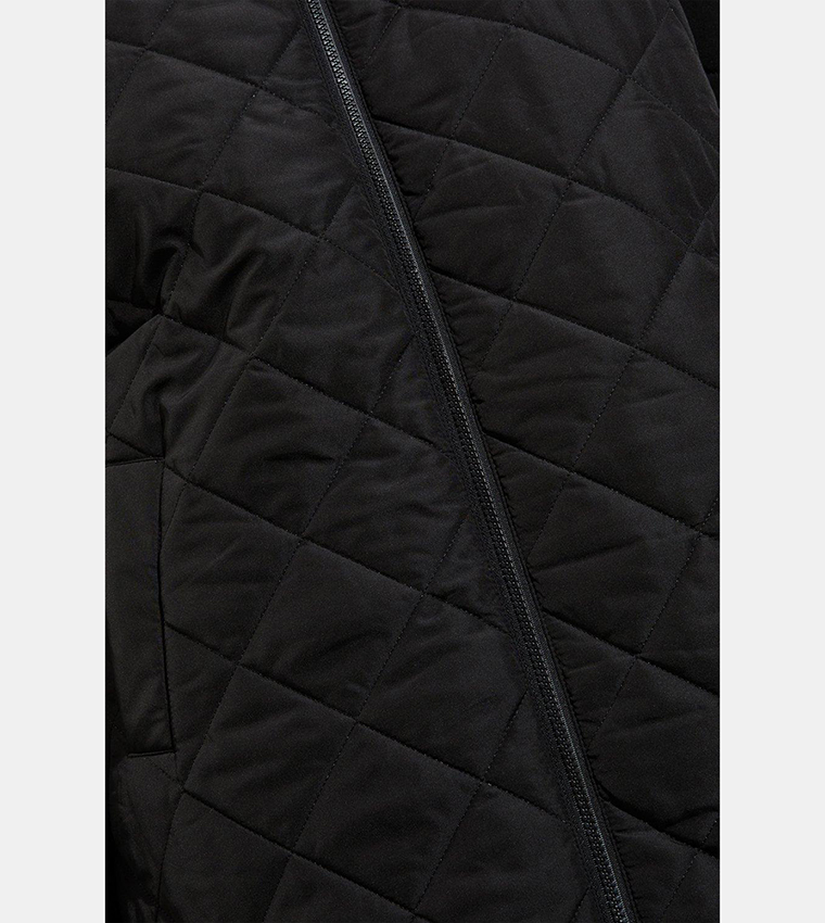 Buy Dorothy Perkins Oversized Hooded Diamond Quilted Parka Jacket In