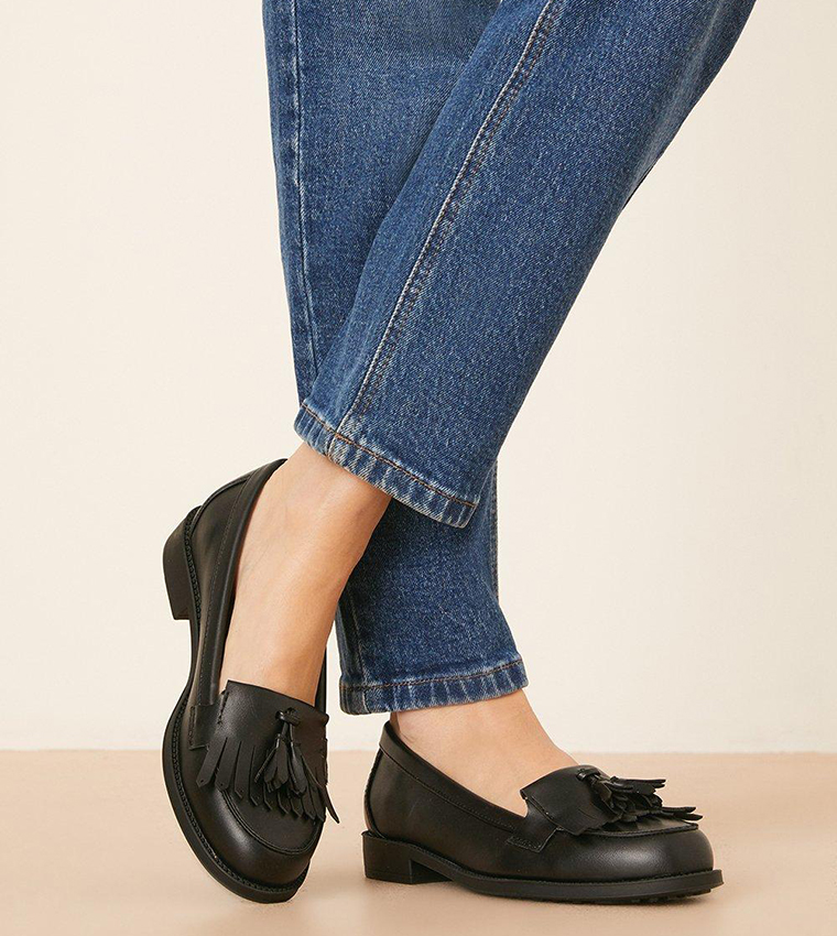 Wide Fit Leigh Fringe Loafers