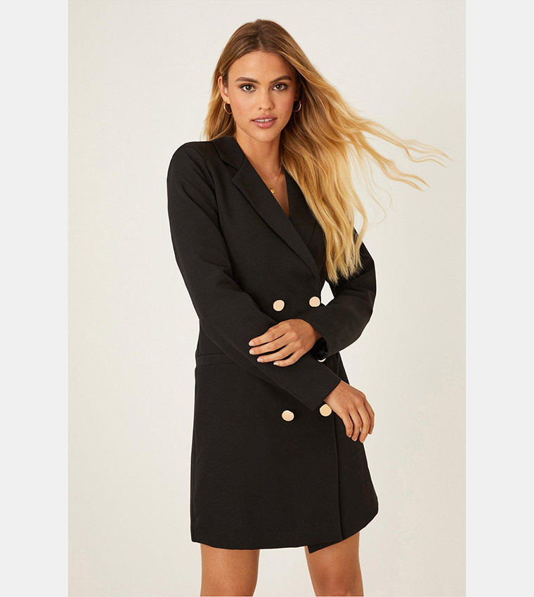 Buy Dorothy Perkins Double Breasted Blazer Dress In Black 6thStreet Oman