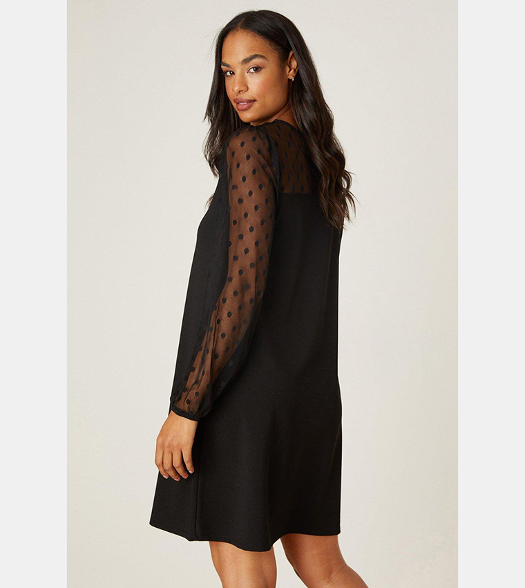 Buy Dorothy Perkins Black Mesh Swing Mini Dress In Black 6thStreet Kuwait