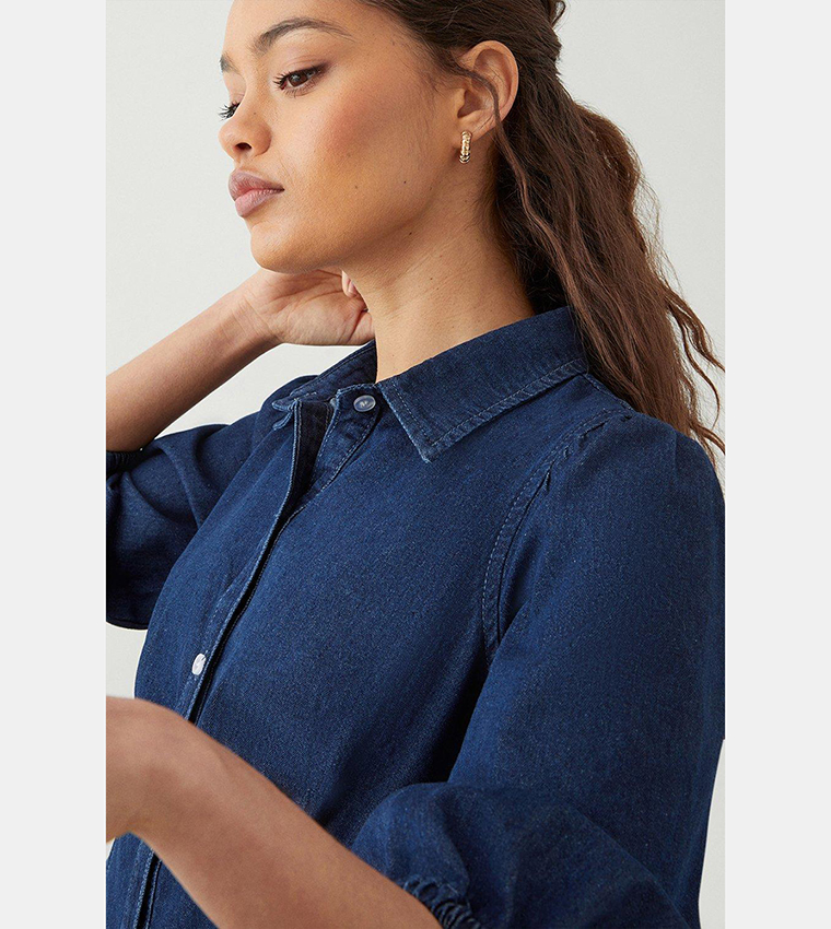 Dorothy perkins indigo denim hotsell shirt dress