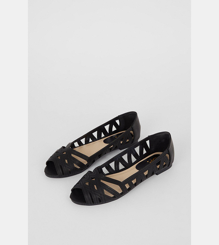 Prim Peep Toe Ballet Flats