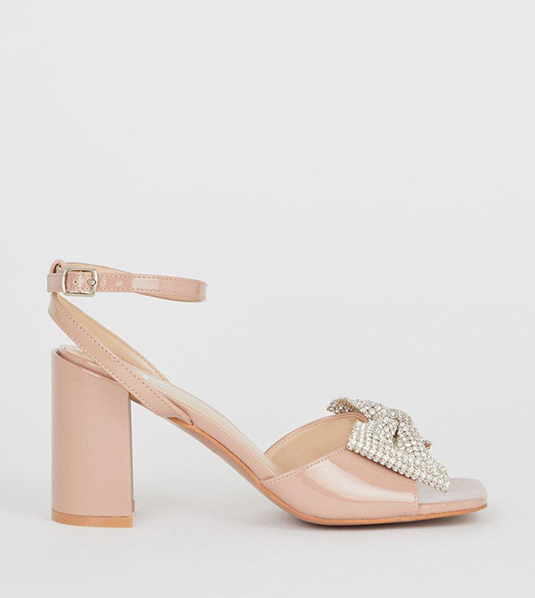 Aldo embellished blush clearance block heeled sandals