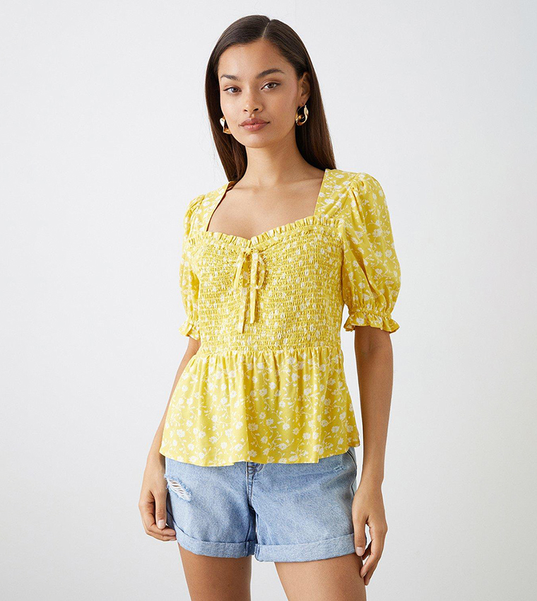 Dorothy perkins yellow top on sale