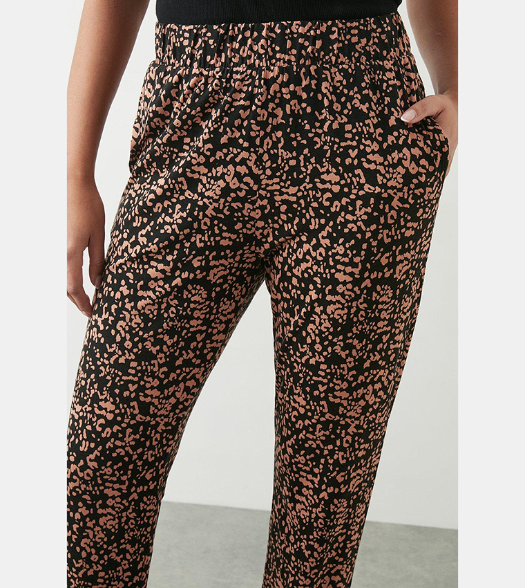 Buy Dorothy Perkins Abstract Print Cuff Detail Joggers In Multiple