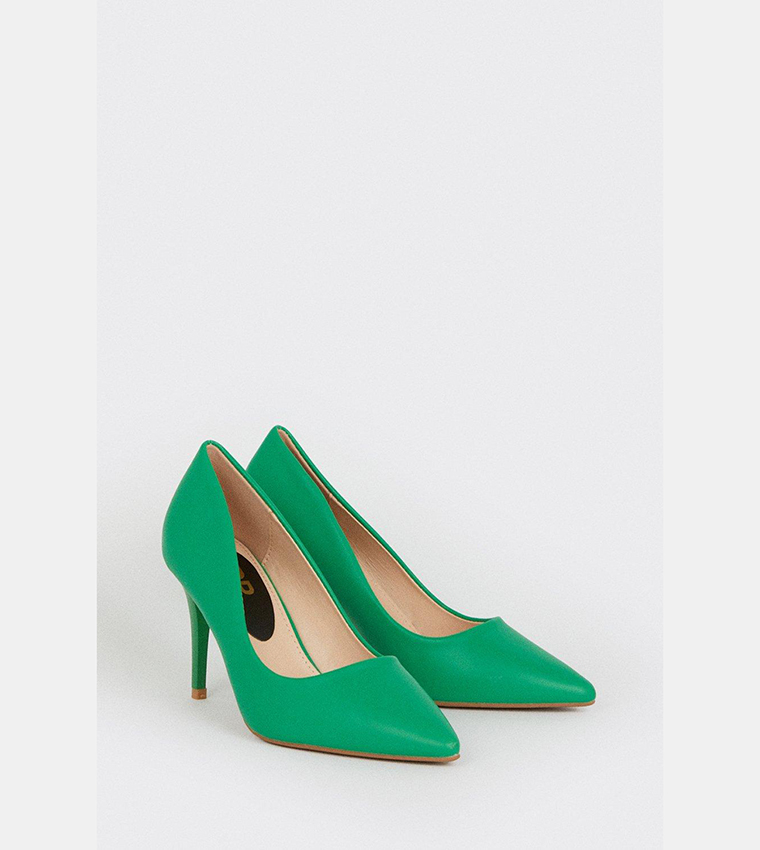 Green court shoes mid heel hotsell