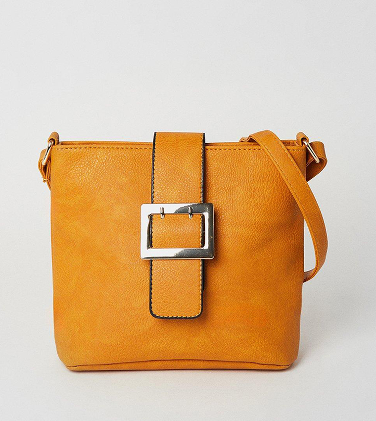 Buy Dorothy Perkins Buckle Detail Crossbody Bag In Mustard 6thStreet Bahrain