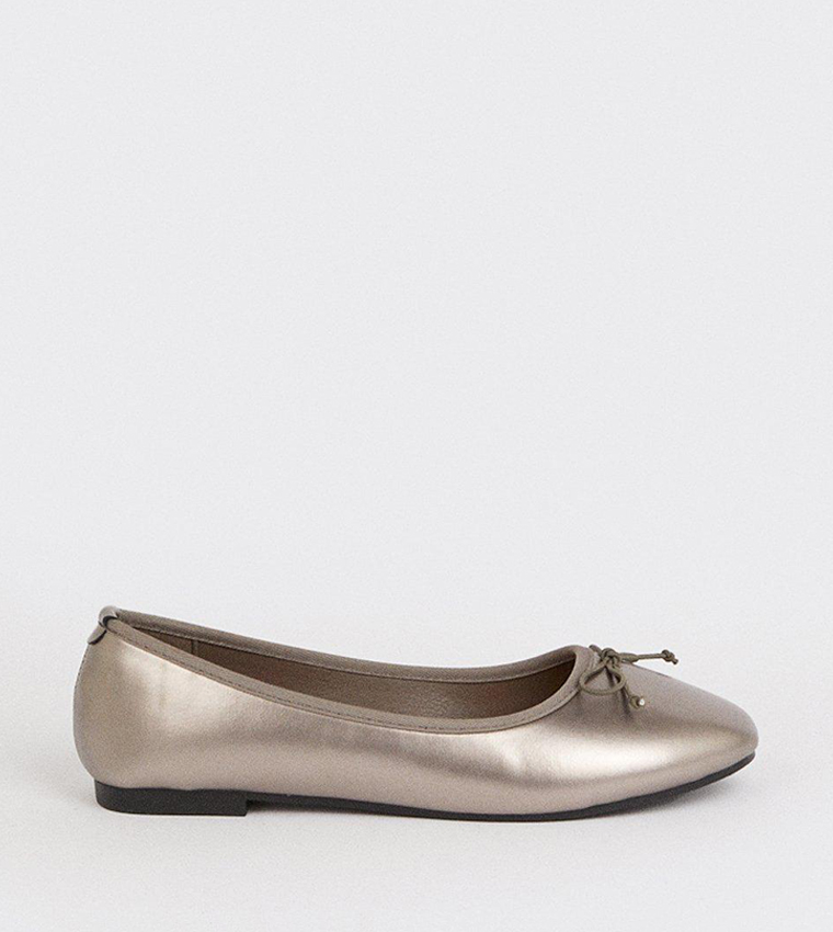 Silver discount dress flats