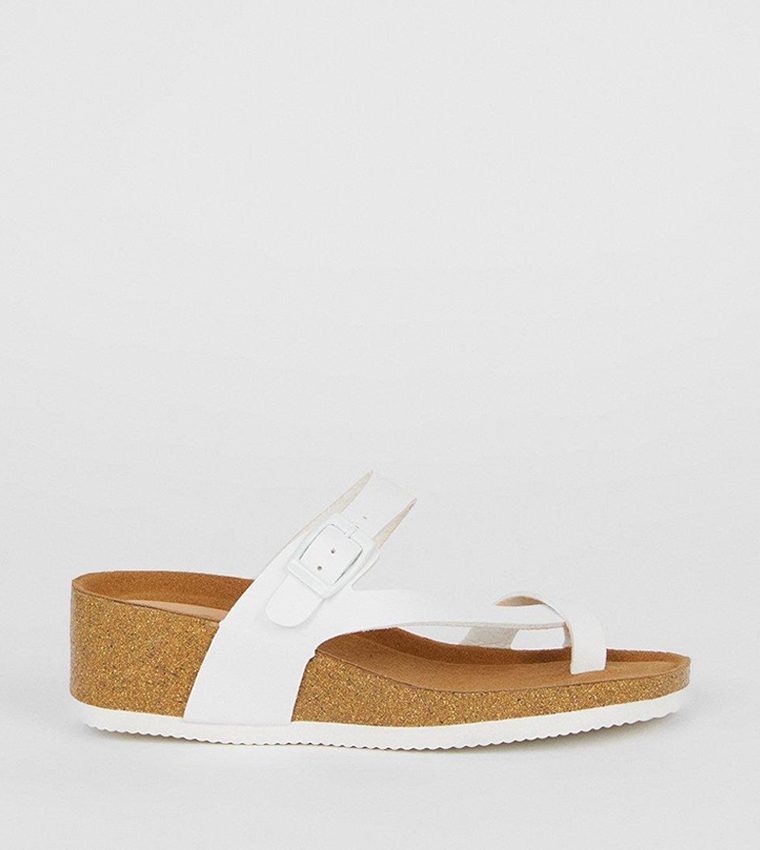 Buy Dorothy Perkins Riley Comfort Footbed Wedge Sandals In White