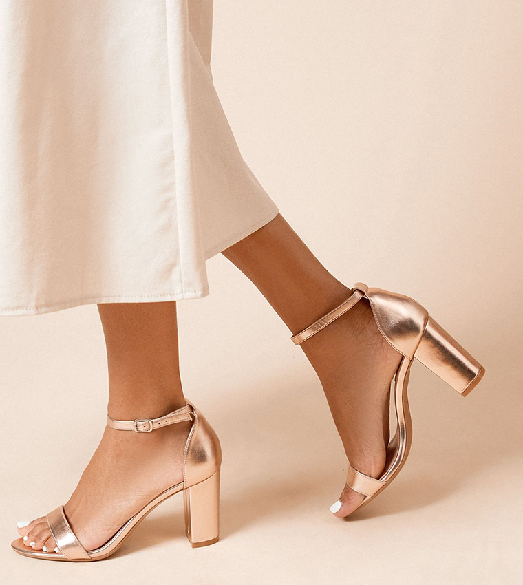 Spark Ankle Strap Block Heel Sandals