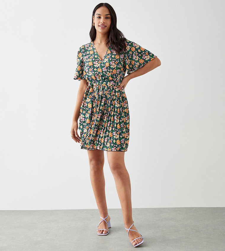 Pleated dress dorothy clearance perkins