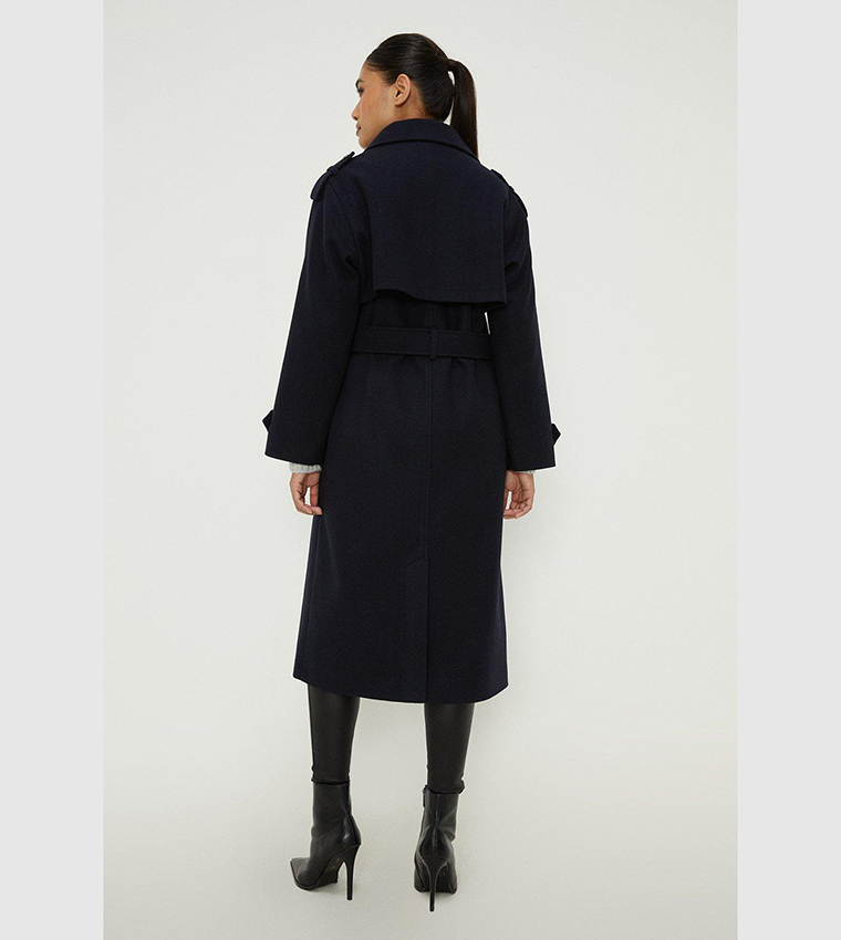 Dorothy perkins navy on sale coat