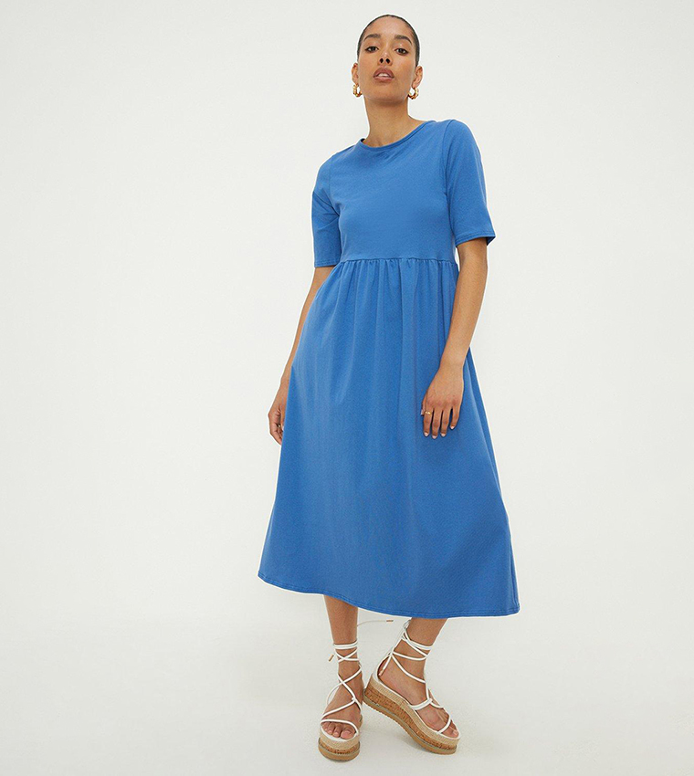 Buy Dorothy Perkins Smock T Shirt Midi Dress In Blue | 6thstreet Kuwait