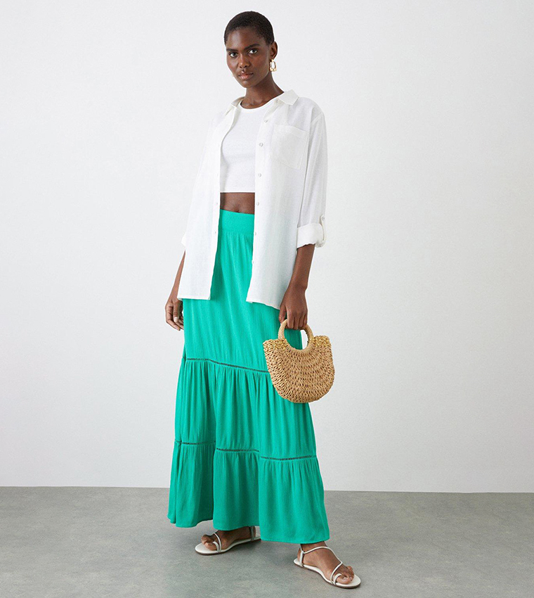 Green skirt shop dorothy perkins