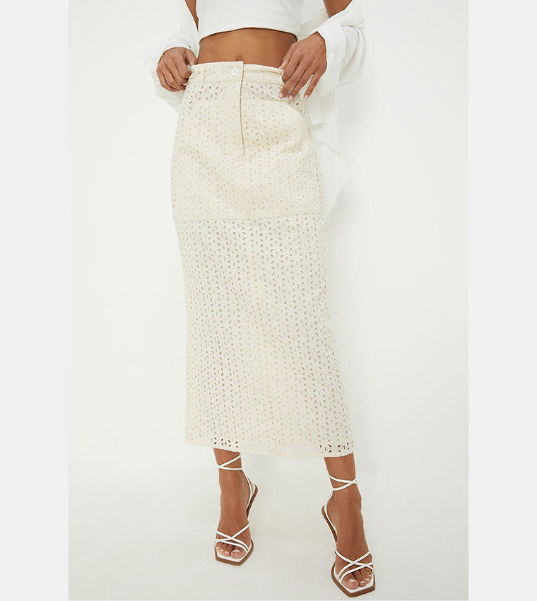 Dorothy perkins hotsell white linen skirt