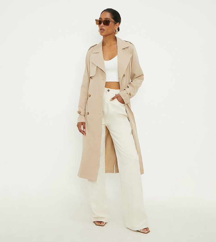 thumbnail image 2 of Dorothy Perkins Sustainable Cotton Shacket – Stone & Khaki, Sizes 8-16 2 of 2
