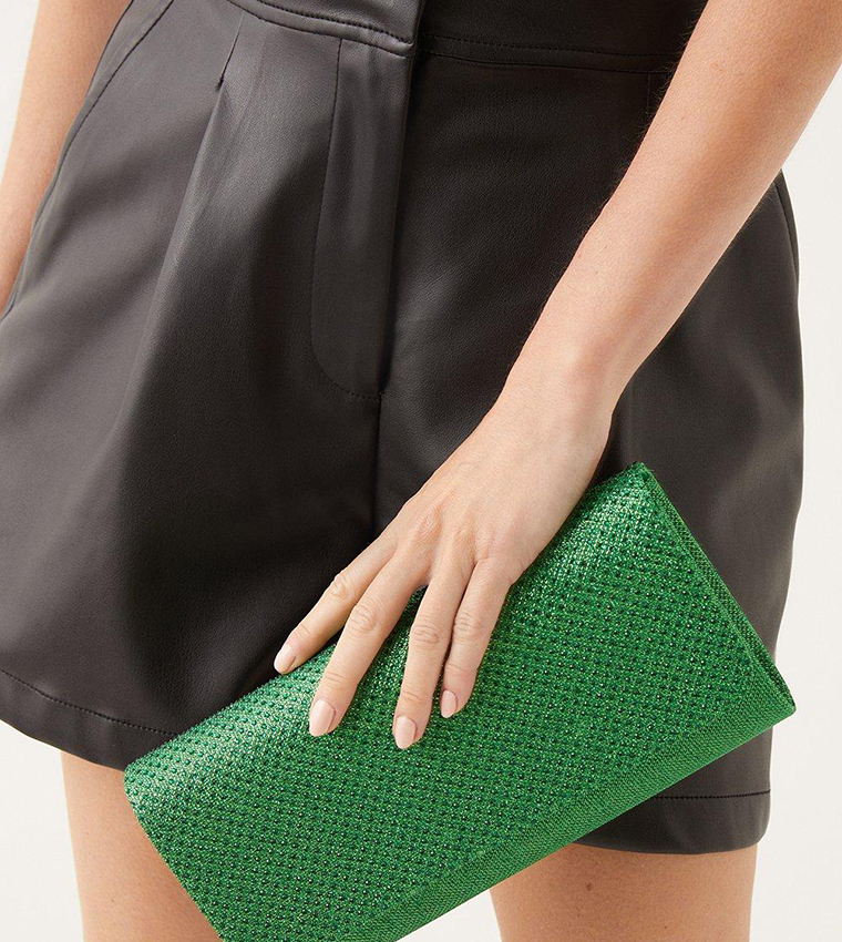 Green clutch bag dorothy perkins on sale