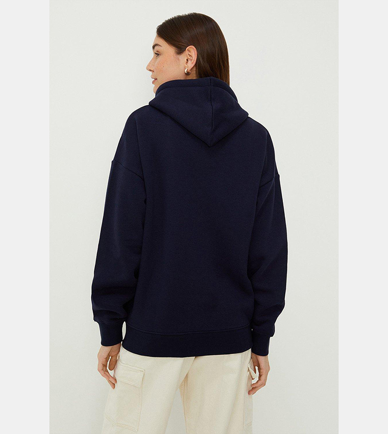 Buy Dorothy Perkins Zip Through Hoodie In Navy 6thStreet Oman