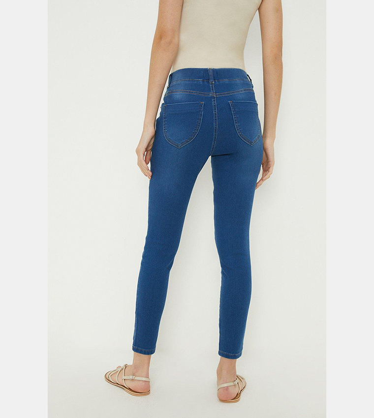 Dorothy Perkins Tall Pull On Denim jeggings in Blue