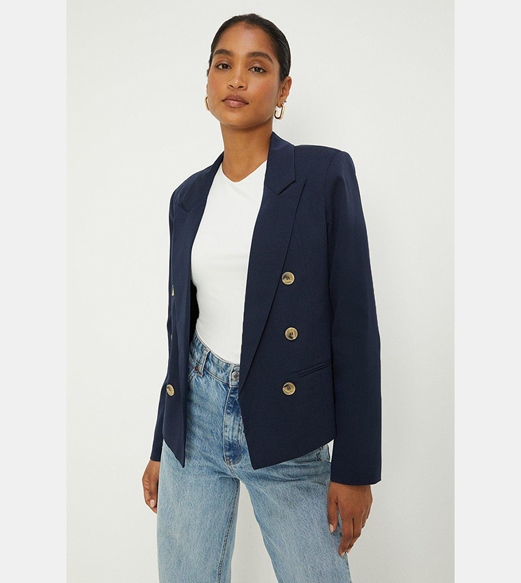 Buy Dorothy Perkins Double Breasted Blazer In Navy 6thStreet Bahrain