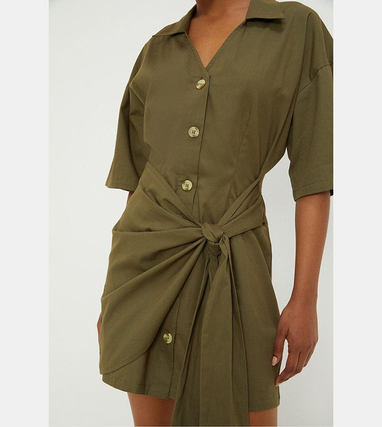 Dorothy perkins khaki shirt fashion dress