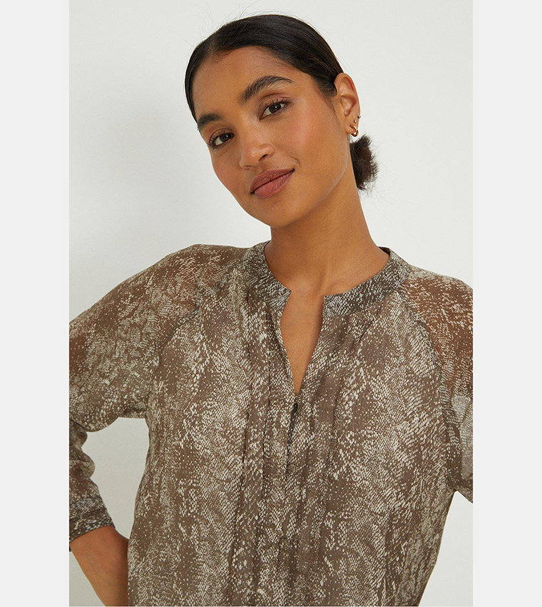 Sequin Volume High Neck Top