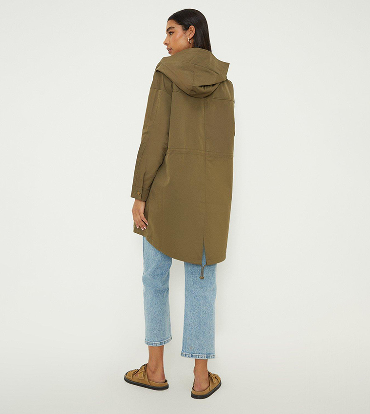 Buy Dorothy Perkins Hooded Rain Jacket In Khaki 6thStreet Kuwait