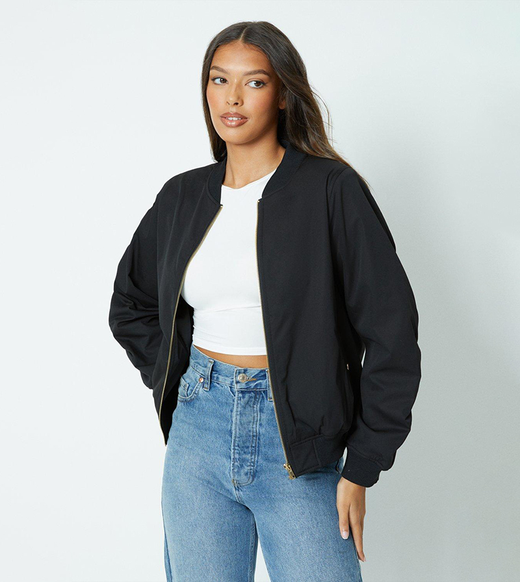 Buy Dorothy Perkins Padded Bomber Jacket In Black 6thStreet Kuwait