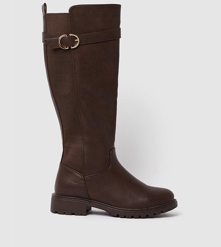 Buy Dorothy Perkins Wide Fit Kara Casual Knee High Boots In CHOCOLATE 6thStreet UAE