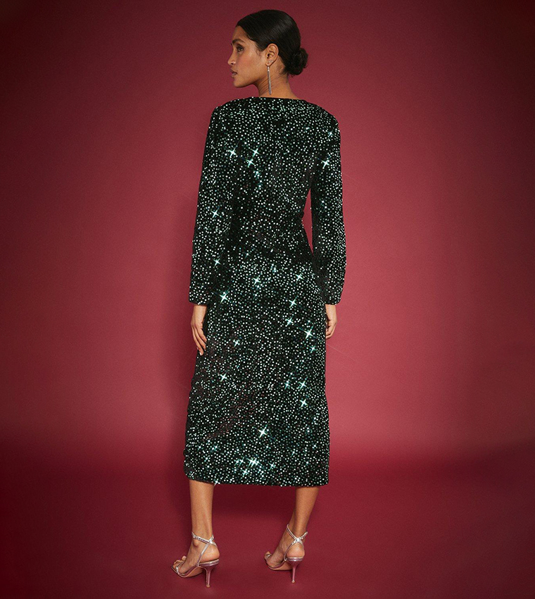 Dorothy perkins sale green sequin dress