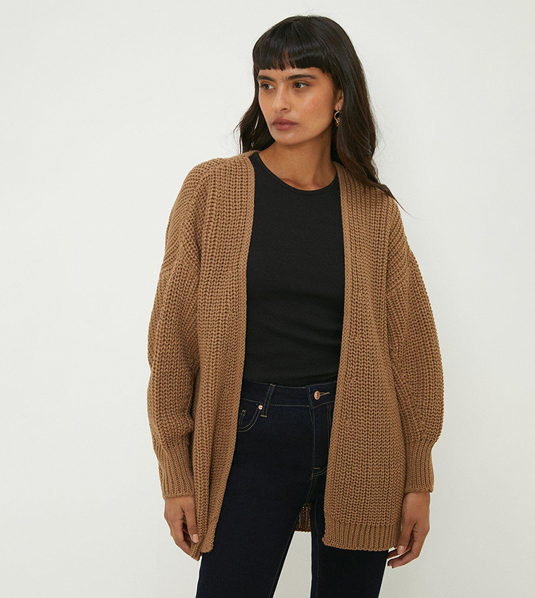 Buy Dorothy Perkins Chunky Longline Cardigan In Beige 6thStreet Oman