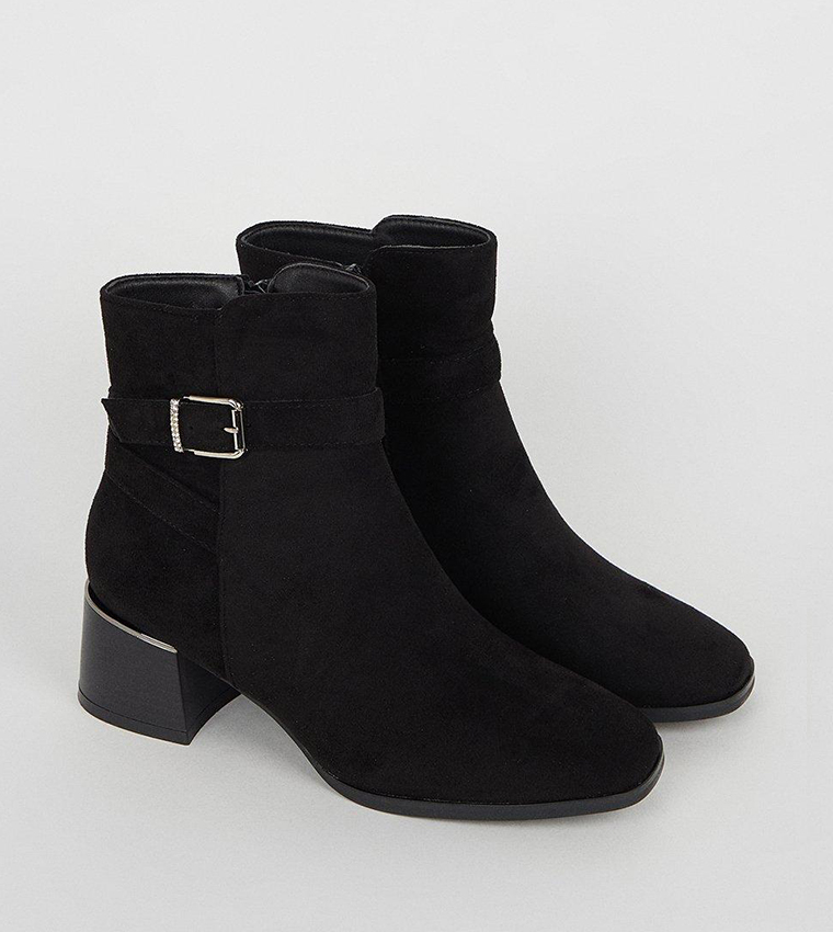 Buy Dorothy Perkins Mattea Diamante Buckle Ankle Boots In Black 6thStreet Kuwait