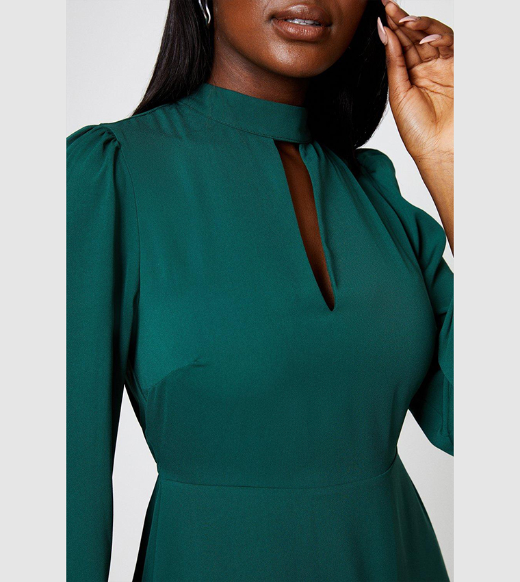 Buy Dorothy Perkins Keyhole Neck Midi Dress In BOTTLE GREEN 6thStreet Bahrain