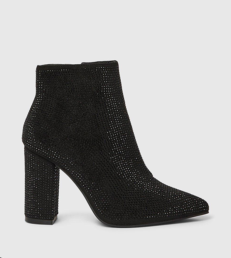 Buy Dorothy Perkins Dalia Hotstud Diamante Block Heel Ankle Boots In ...