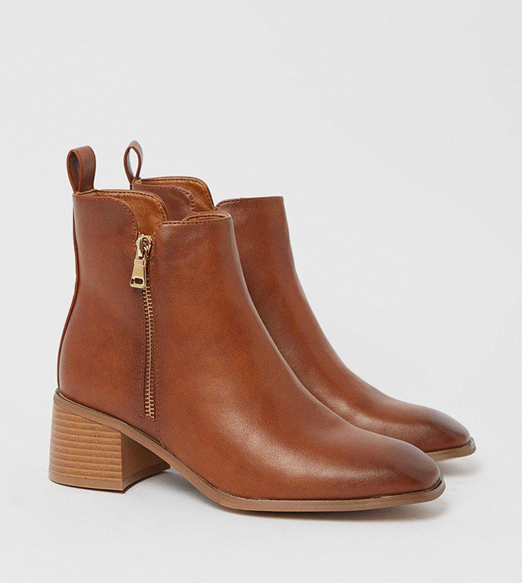 Dorothy perkins tan 2025 ankle boots