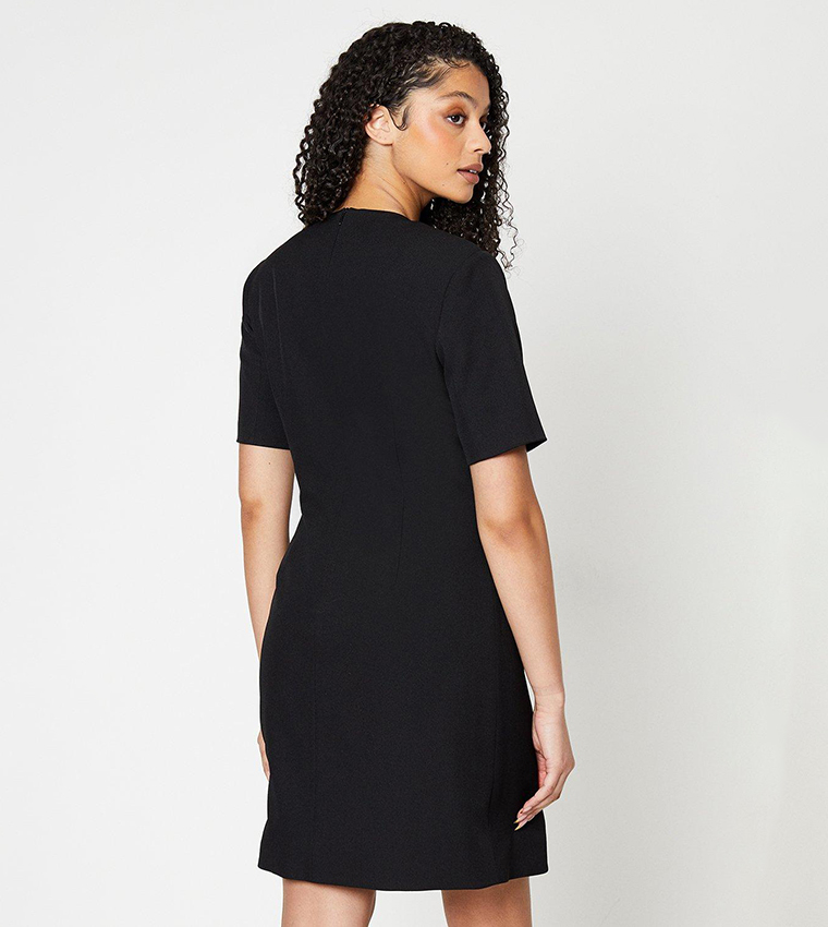 Buy Dorothy Perkins Tall Half Sleeves Tailored Shift Dress In Black 6thStreet Saudi Arabia