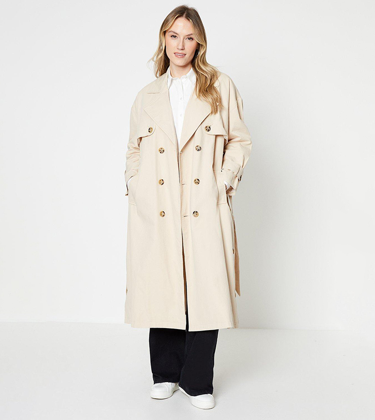 Cream trench coat on sale