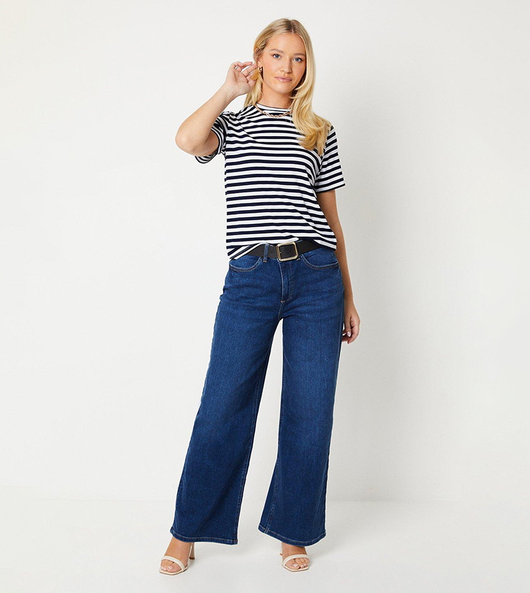 Washed Wide Leg Jeans