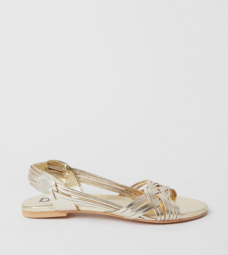 Leather Jocelyn Plaited Flat Sandals