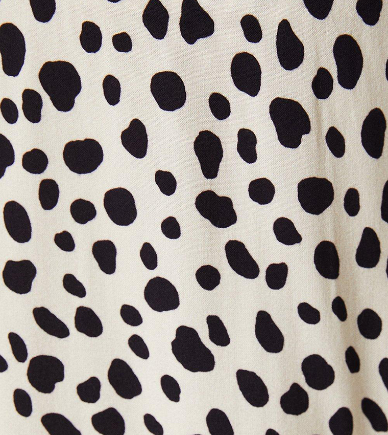 فستان ميدي بربطة على الكتف وطبعة حيوانات