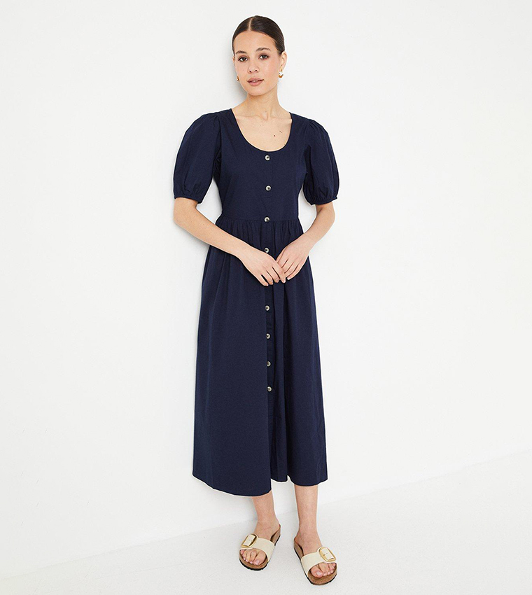 dorothy perkins navy blue dress Dorothy Perkins Navy Blue Full Lacey Cord Dress