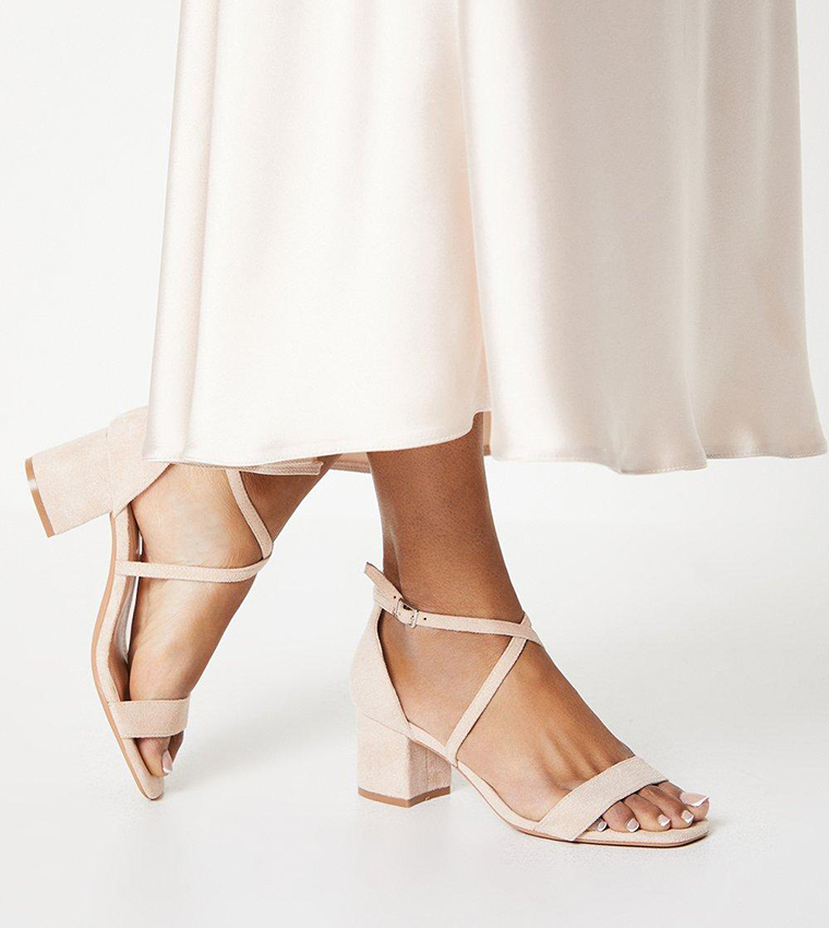 Stacey Cross Strap Medium Block Heel Sandals