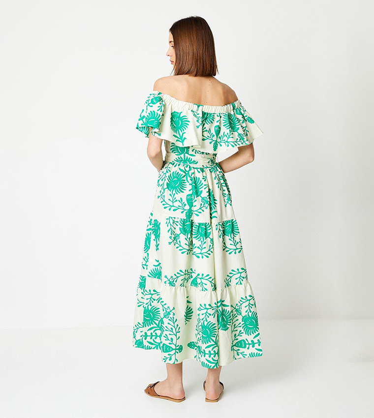 Dorothy perkins green floral dress best sale