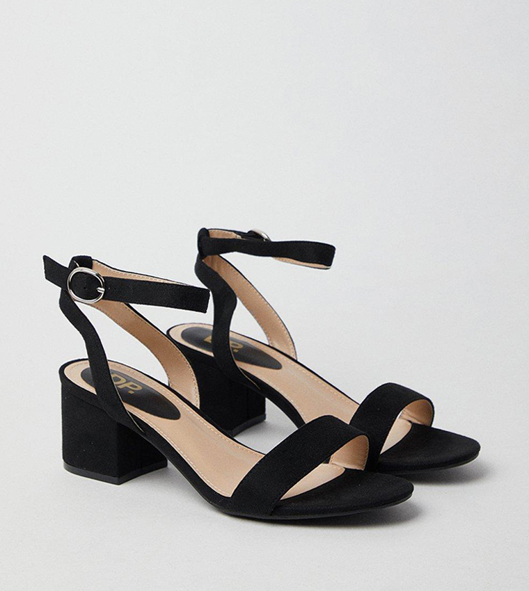 Tommi Barely There Mid Block Heel Sandals