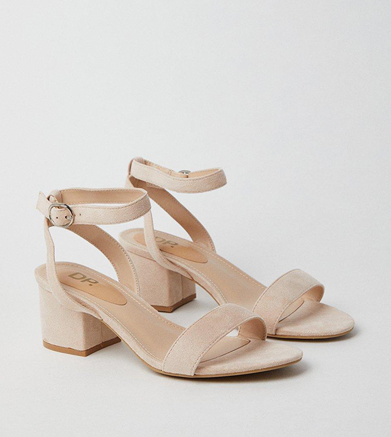 Wide Fit Tommi Barely There Mid Block Heel Sandals