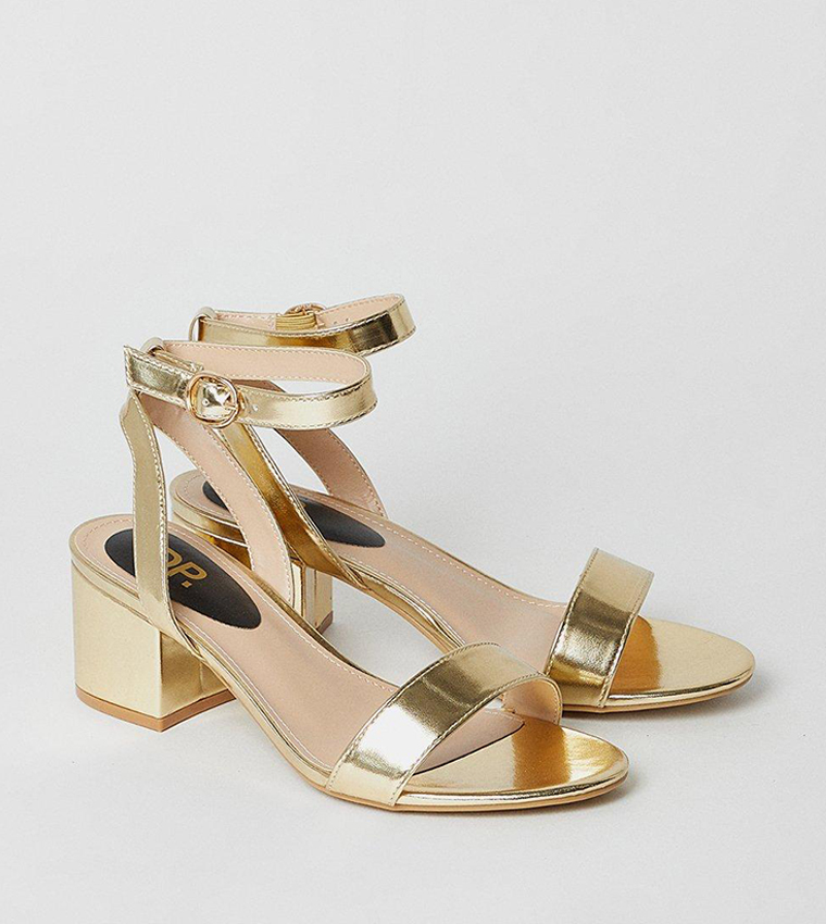 Wide Fit Tommi Barely There Mid Block Heel Sandals